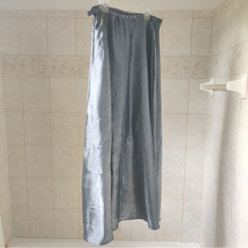 Floor length sliver skirt